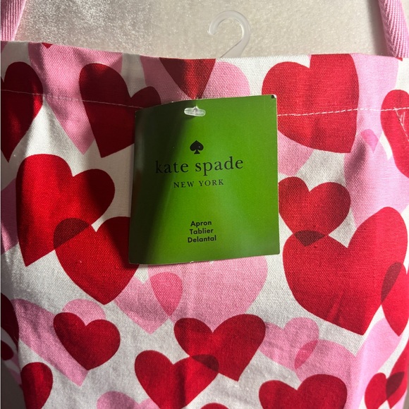 Kate Spade Pink and Red Heart Apron - Picture 4 of 6